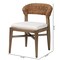 Baxton Studio Chloe Modern Bohemian Walnut Brown Finished Mahogany Wood and Natural Rattan Dining Chair 225-13107-ZORO - alternate 9